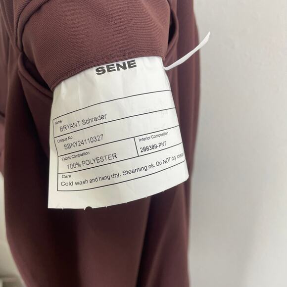 Sene Men’s Soho FlexTech Pants in Maroon Stretch 35x31 - Picture 4 of 6